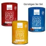 Xucker Schokodrops Set zuckerfreie Schokoladedrops ohne Zuckerzusatz keto low carb Diabetikerlebensmittel Süßigkeiten ohne Zucker gesund naschen