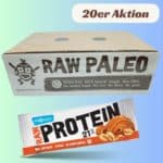 Raw Protein Peanut Volcano Aktionsset 20er zuckerfreier Riegel no added sugar sugarfree Paleoriegel gesund naschen Sonderpreis verbilligt