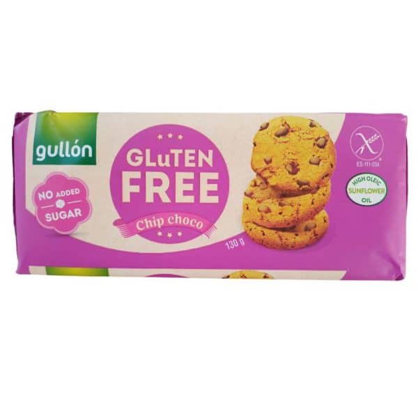 Gullon glutenfreie Cookies mit Schokostückchen no added sugar zuckerfreie glutenfreie Kekse Cookies Diabetikerlebensmittel Zöliakie