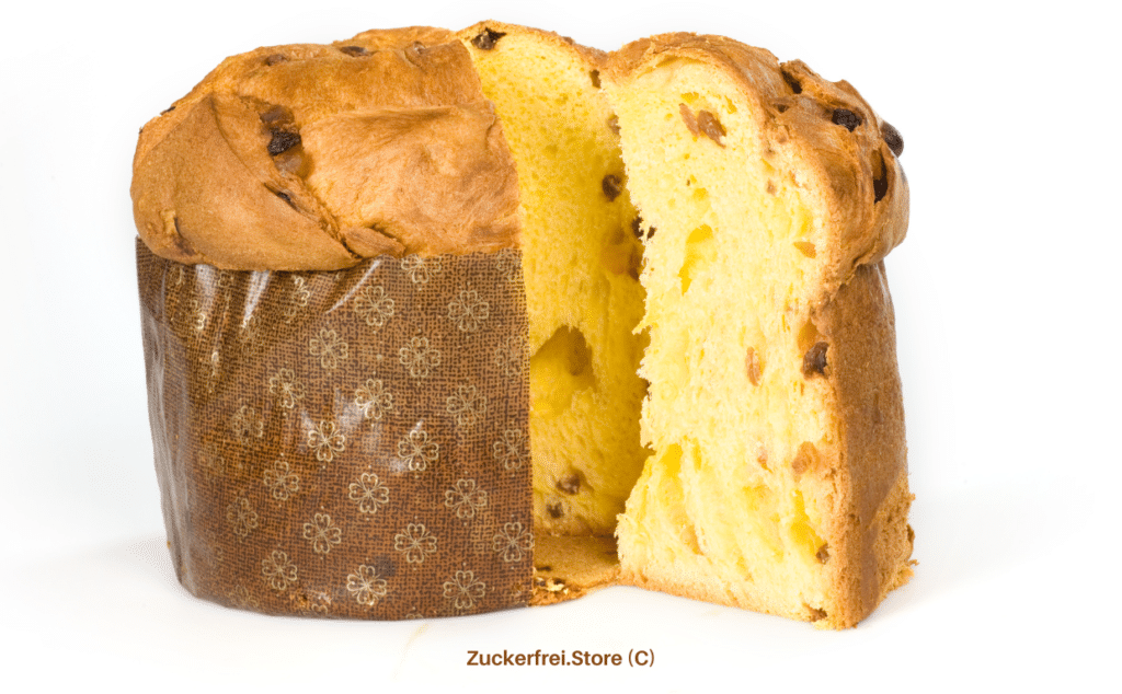 Zuckerfreier Kuchen Panettone ohne Zuckerzusatz no added sugar Diabetikerkuchen low carb