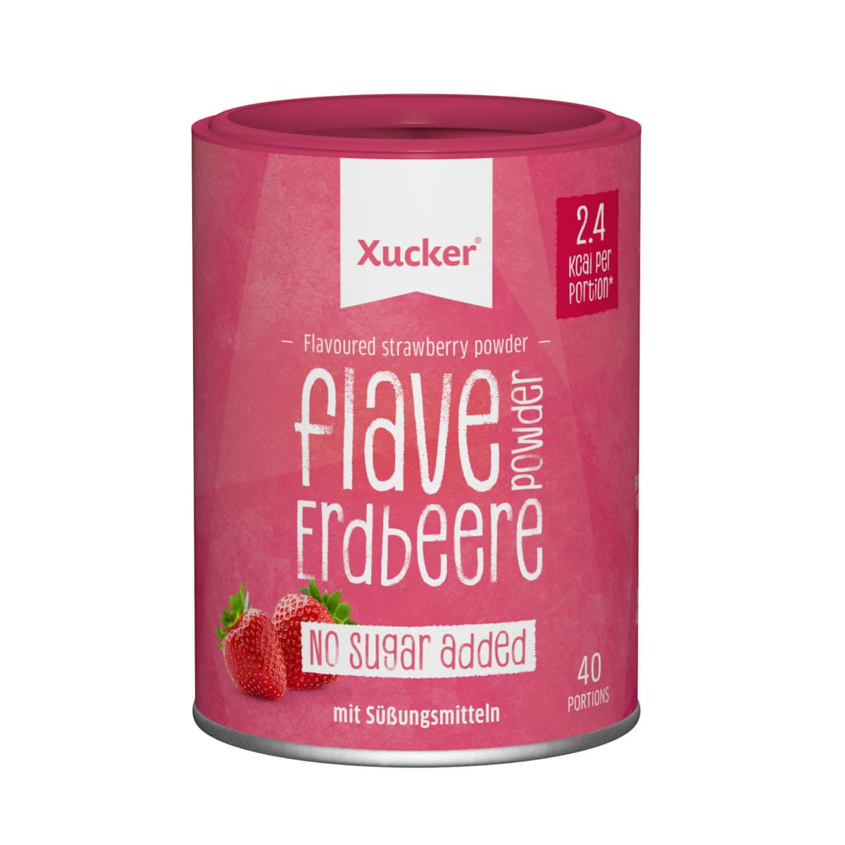 Xucker Flave Aromapulver Erdbeere ohne Zuckerzusatz no added sugar Geschmackspulver zuckerfrei keto now carb für Diabetiker