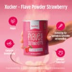 Xucker Flave Aromapulver Erdbeere ohne Zuckerzusatz no added sugar Geschmackspulver zuckerfrei keto now carb für Diabetiker